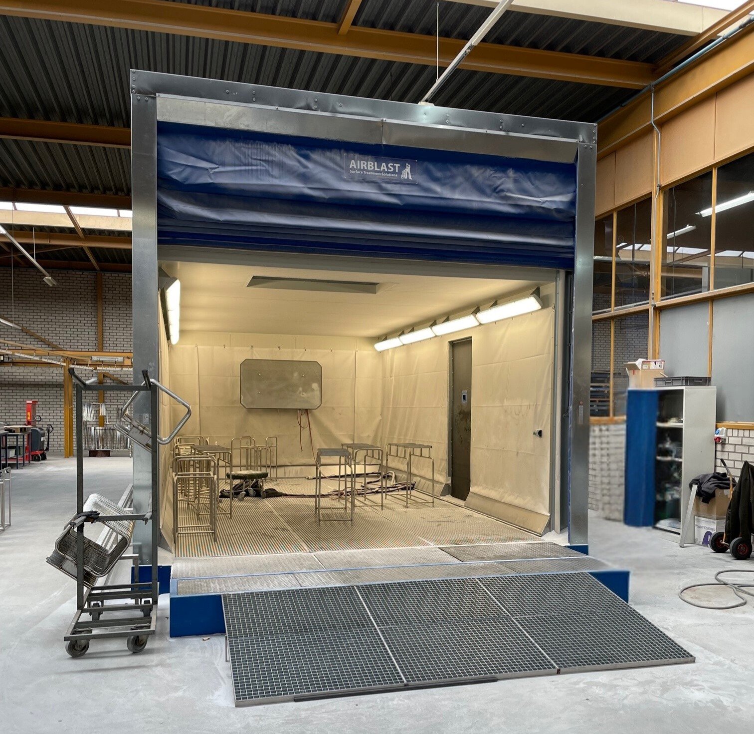 Sala de chorreado con recogida total sin obra civil